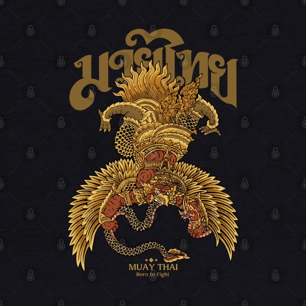 Muay Thai Tattoo Garuda and Serpent by KewaleeTee
